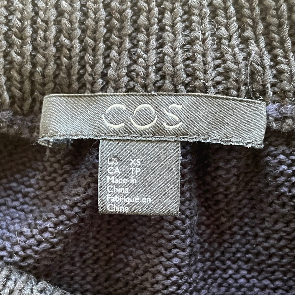 COS Bow-Detailed Navy Blue Knit Cardigan - Sz XS - Picture 10 of 16